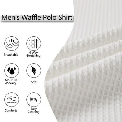 Colorblock Quarter Zip Waffle Polo
