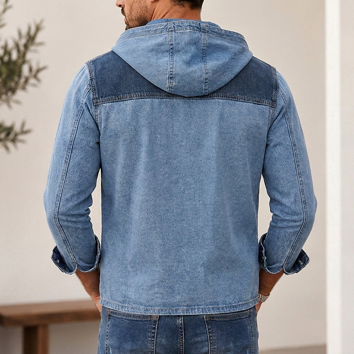 Broken-In Comfort Zipped Denim Work Shirt