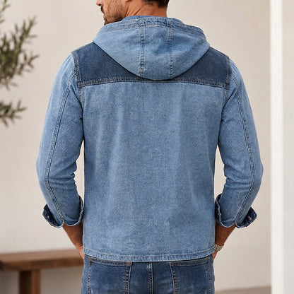 Broken-In Comfort Zipped Denim Work Shirt