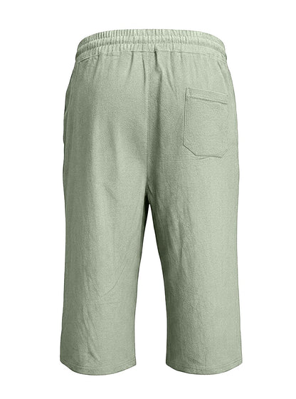 Breathable Linen Shorts With Elastic Waist