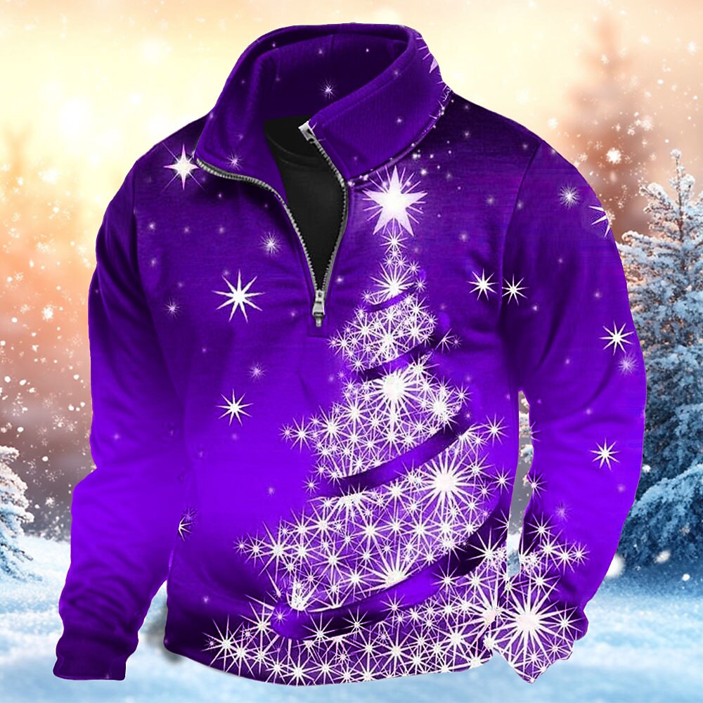 Christmas Tree Festive Zip Up Sweatshirt