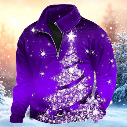 Christmas Tree Festive Zip Up Sweatshirt