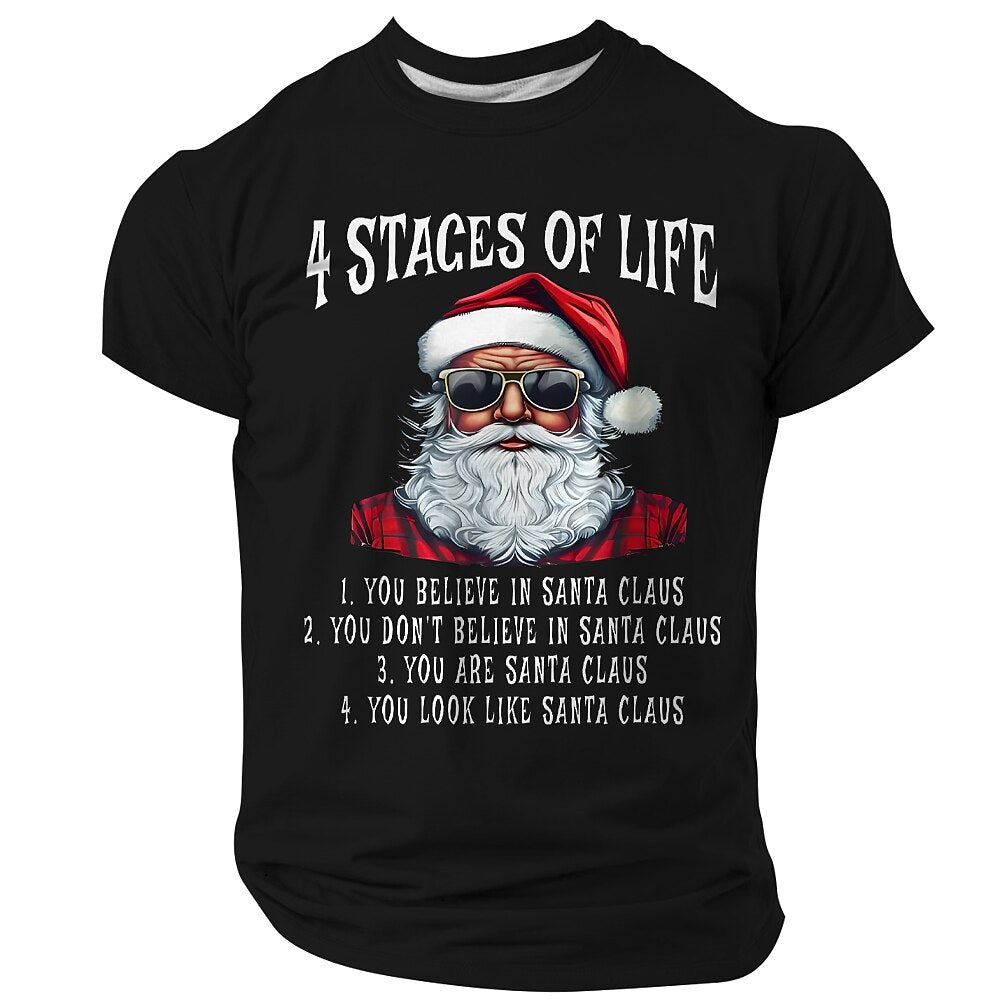 Men's Funny Santa Christmas 3D T-Shirt