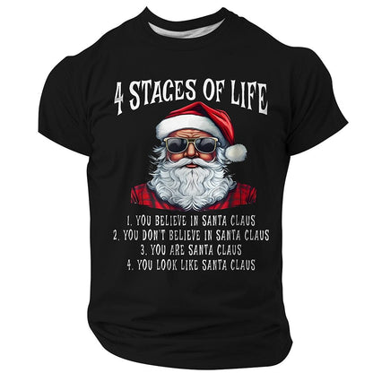 Men's Funny Santa Christmas 3D T-Shirt