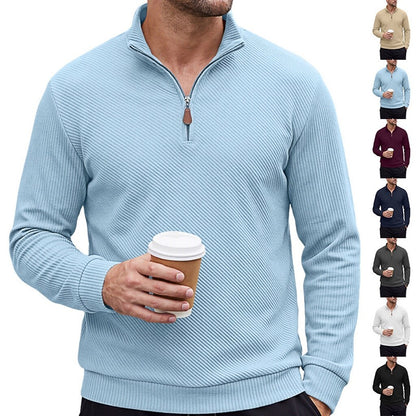 Jacquard Comfort Quarter Zip Sweatshirt