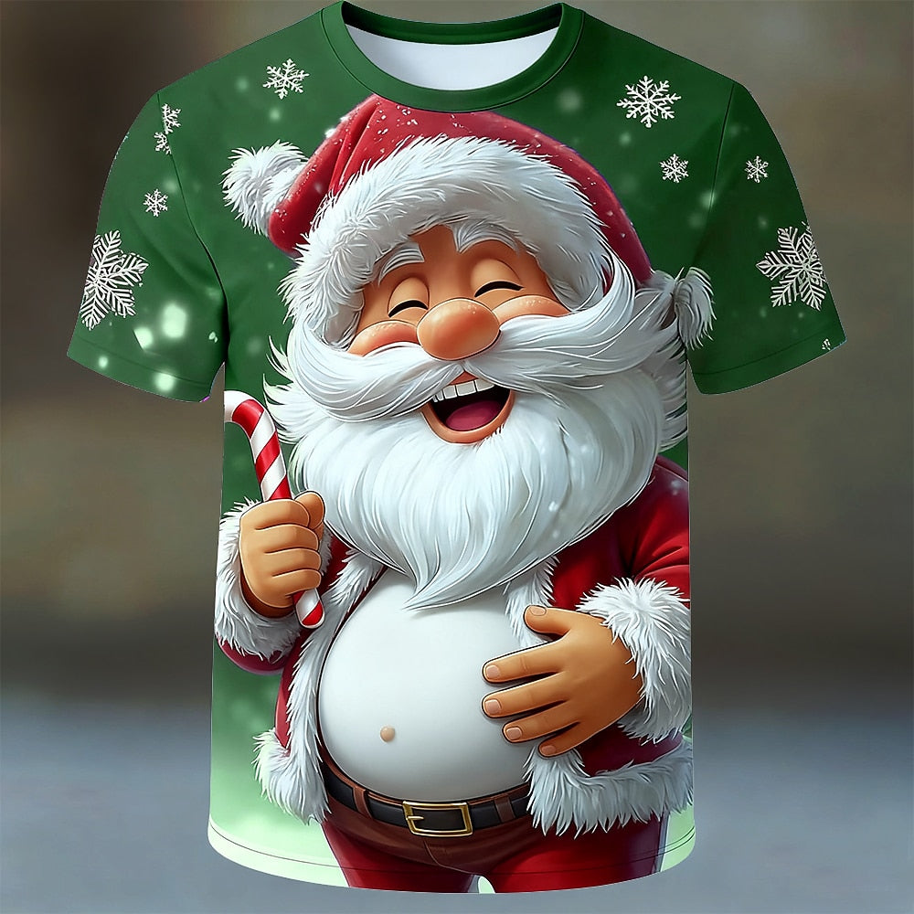 Men's Santa Christmas Party Graphic T-Shirt