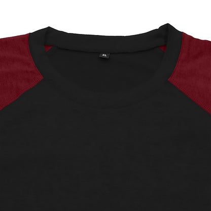 Casual Colorblock Long Sleeve T-shirts