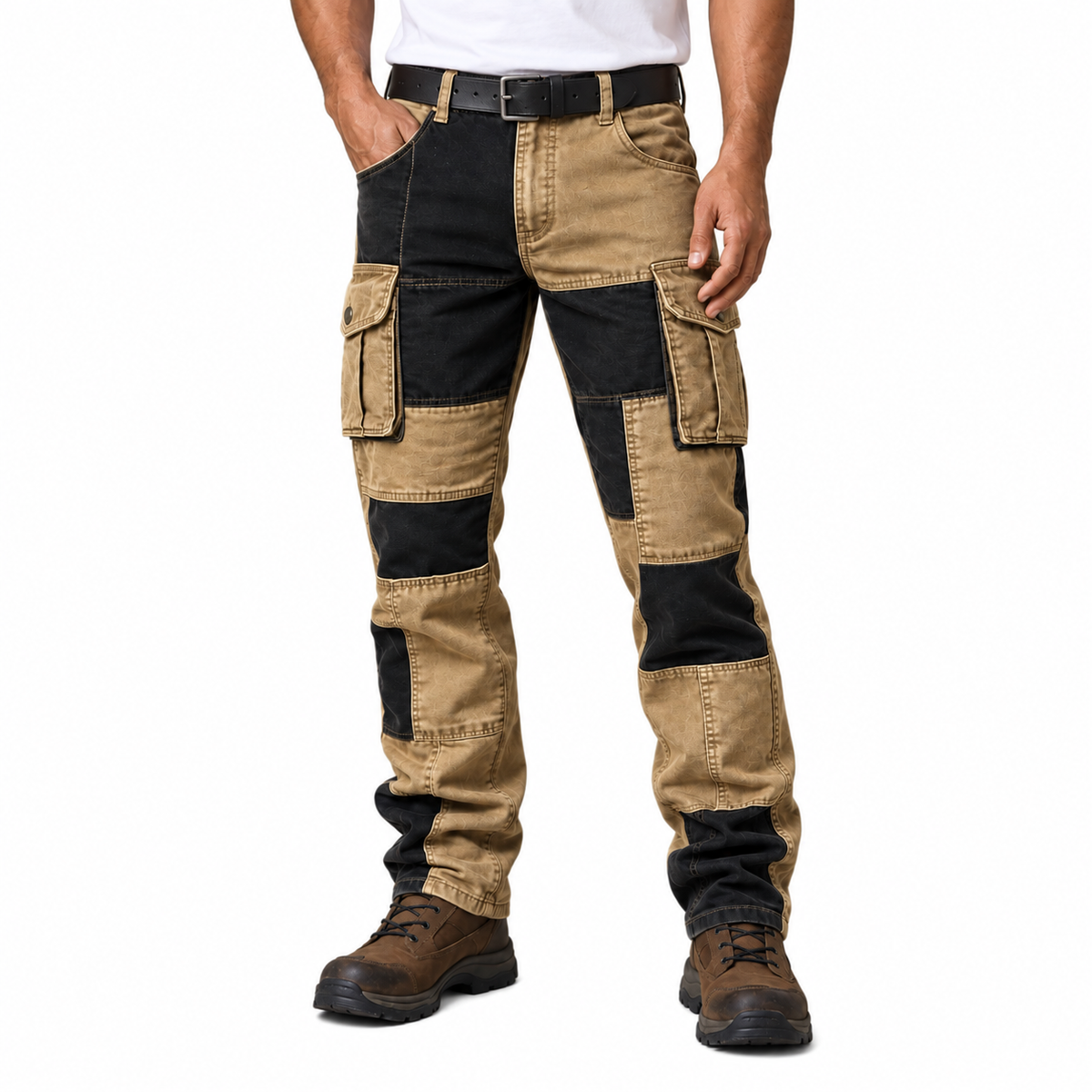 Men's Textured Tactical Cargo Comfort Pants