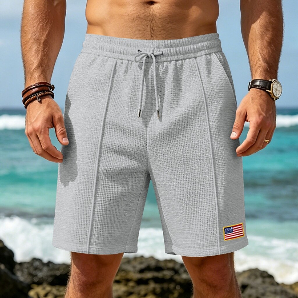 Men's Pocketed Waffle Shorts