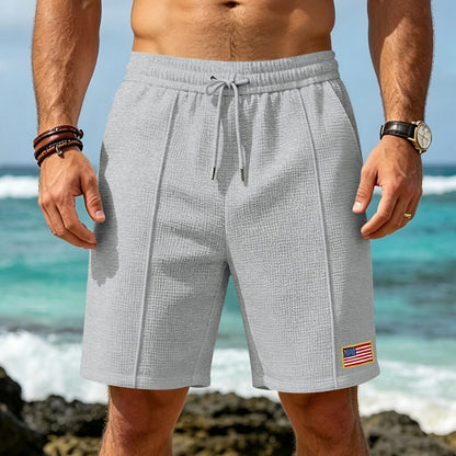 Men's Pocketed Waffle Shorts