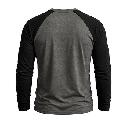 Casual Colorblock Long Sleeve T-shirts