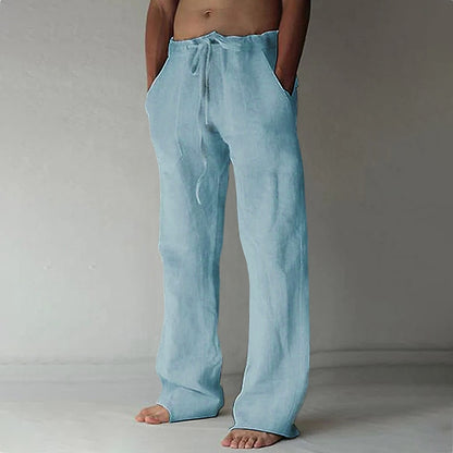 Daily Linen Pants - Elastic Waist, Casual Holiday & Vacation Wear