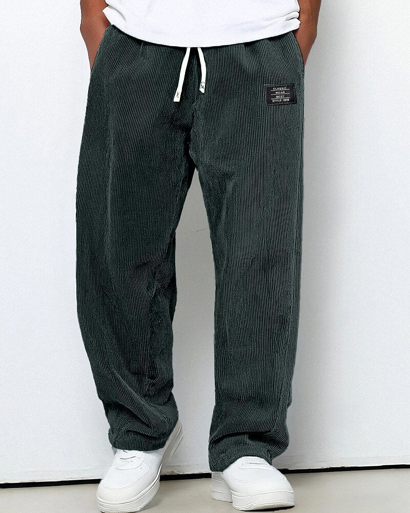 Men's Corduroy Drawstring Sweatpants