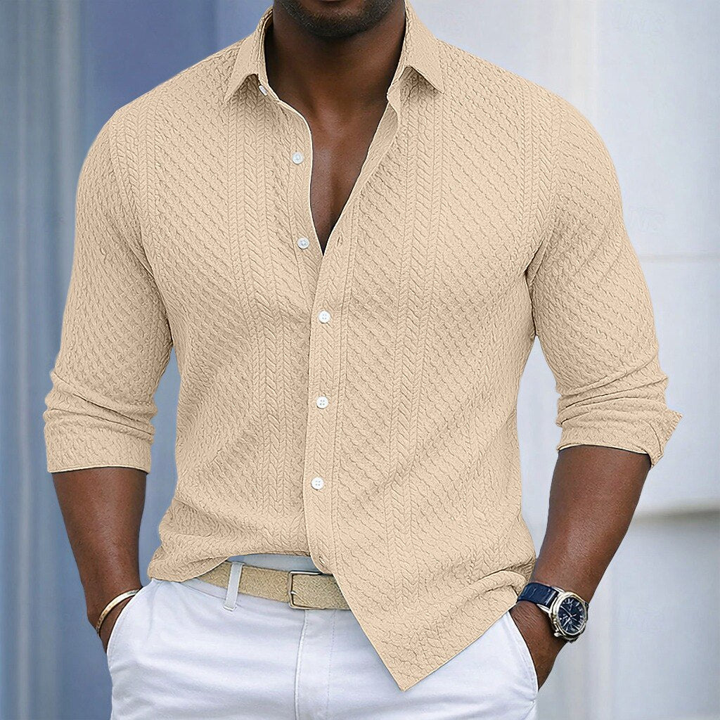 Men's Textured Jacquard Shirt