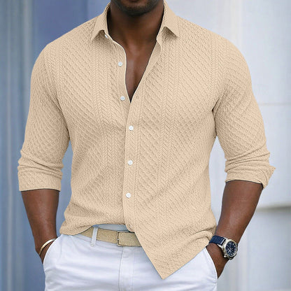 Men's Textured Jacquard Shirt