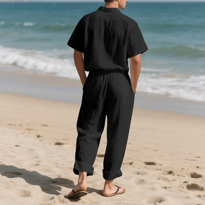 Cotton Linen Shirt & Pants Set