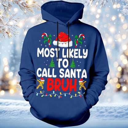 Christmas Santa Festive Holiday Graphic Hoodie