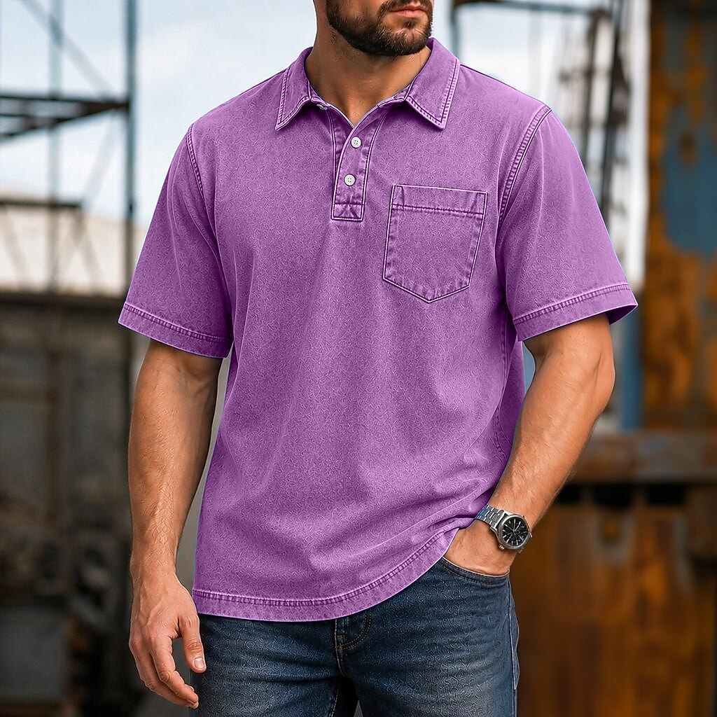 Broken-In Cotton Polo Shirt