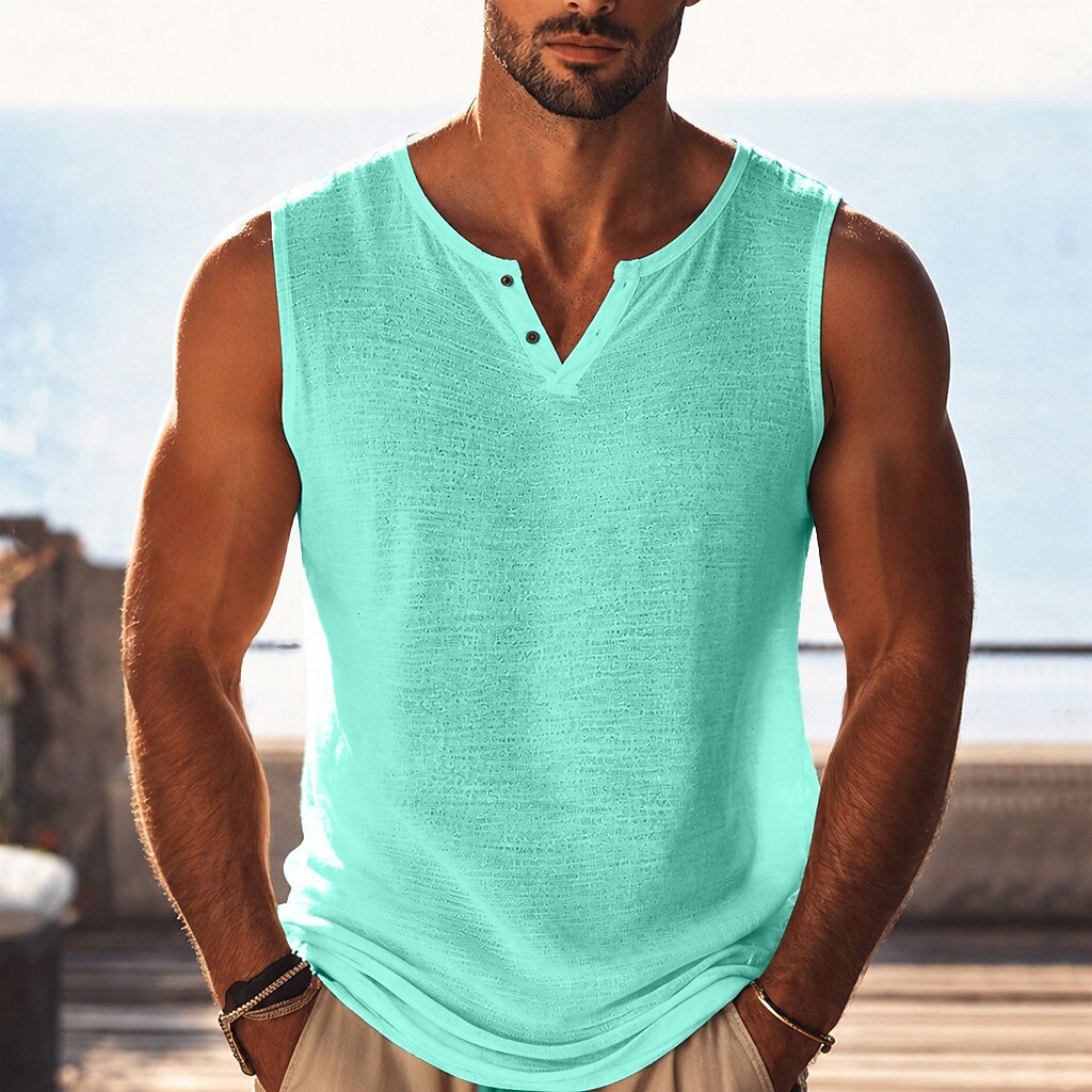 Men's Cotton V-neck Tank Top