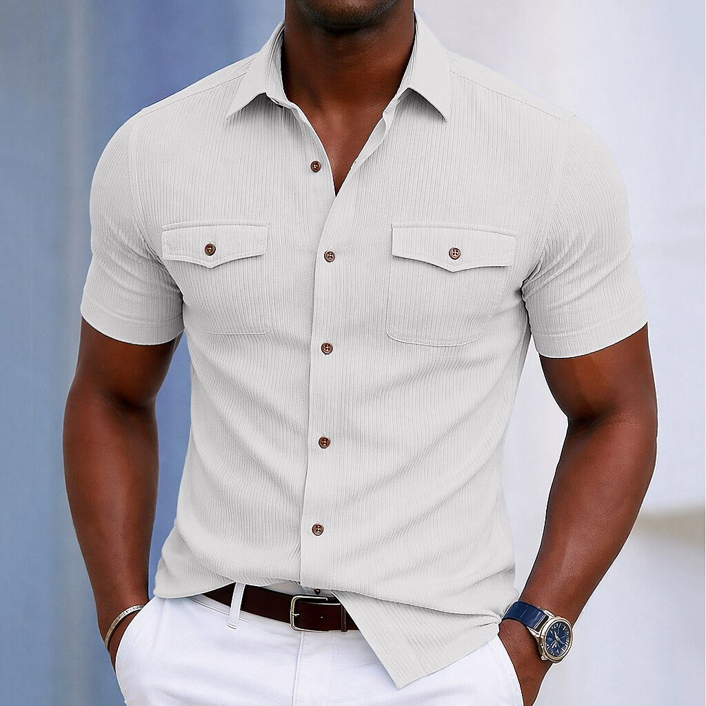 Breathable Textured  Corduroy Shirt