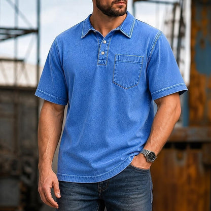 Broken-In Cotton Polo Shirt