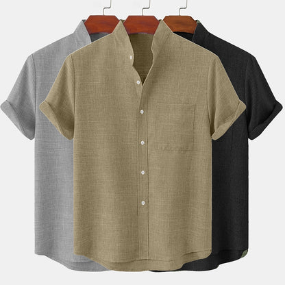 3-Piece Men's Linen Shirt - Soft & Breathable
