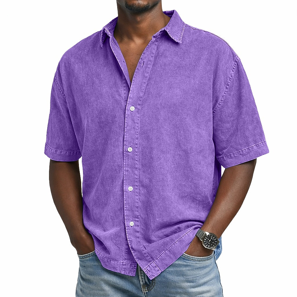 100% Cotton Acid Wash Shirt
