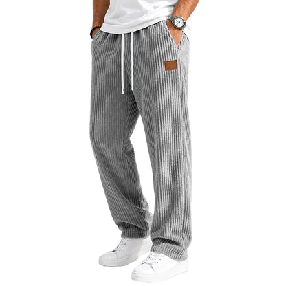 Textured Casual Corduroy Baggy Pants
