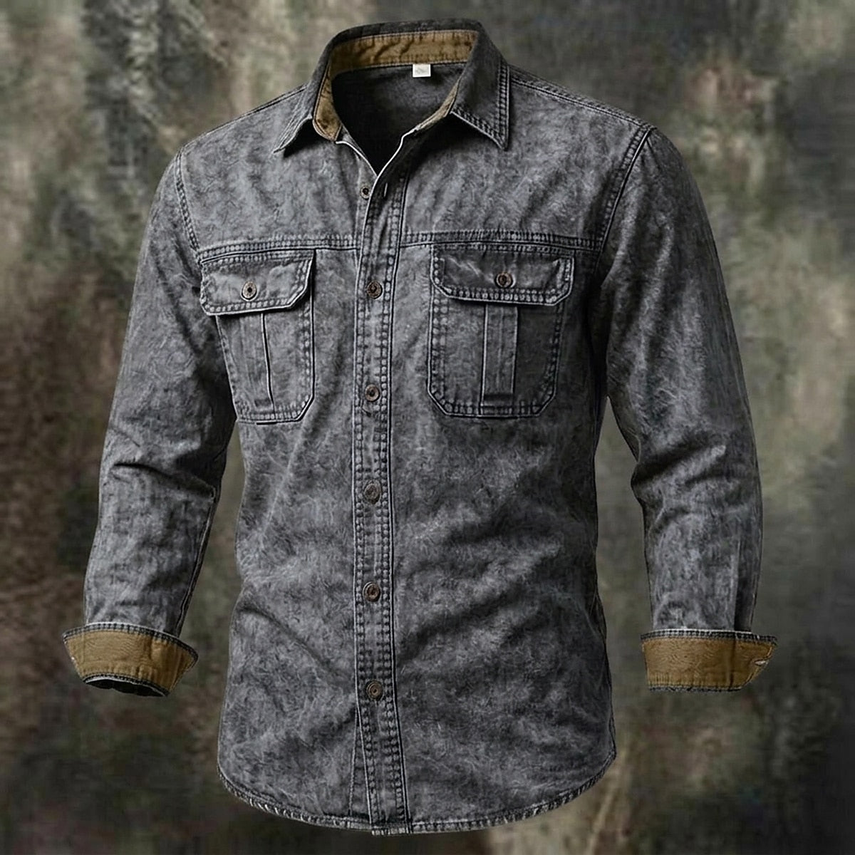 Vintage Washed Cotton Denim Shirt
