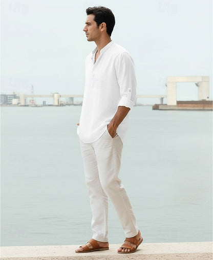 Men's Everyday Linen Shirt - Long Sleeve Button-Up