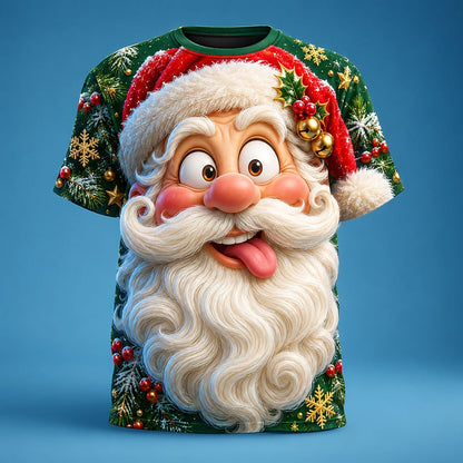 Men's Santa Claus Casual Graphic Tee