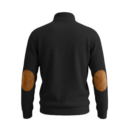Colorblock Corduroy Quarter Zip Sweatshirt