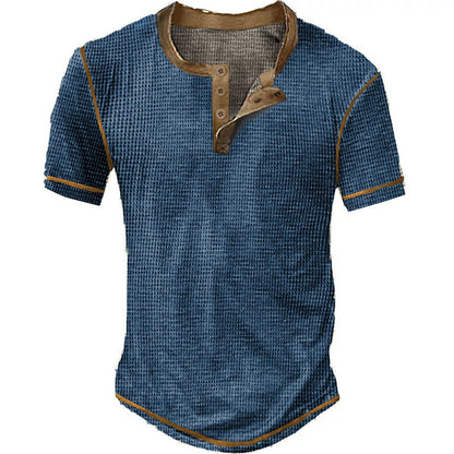 Men's Waffle V-neck T-Shirt