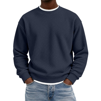 Classic Crewneck Waffle Sweatshirt Pullover