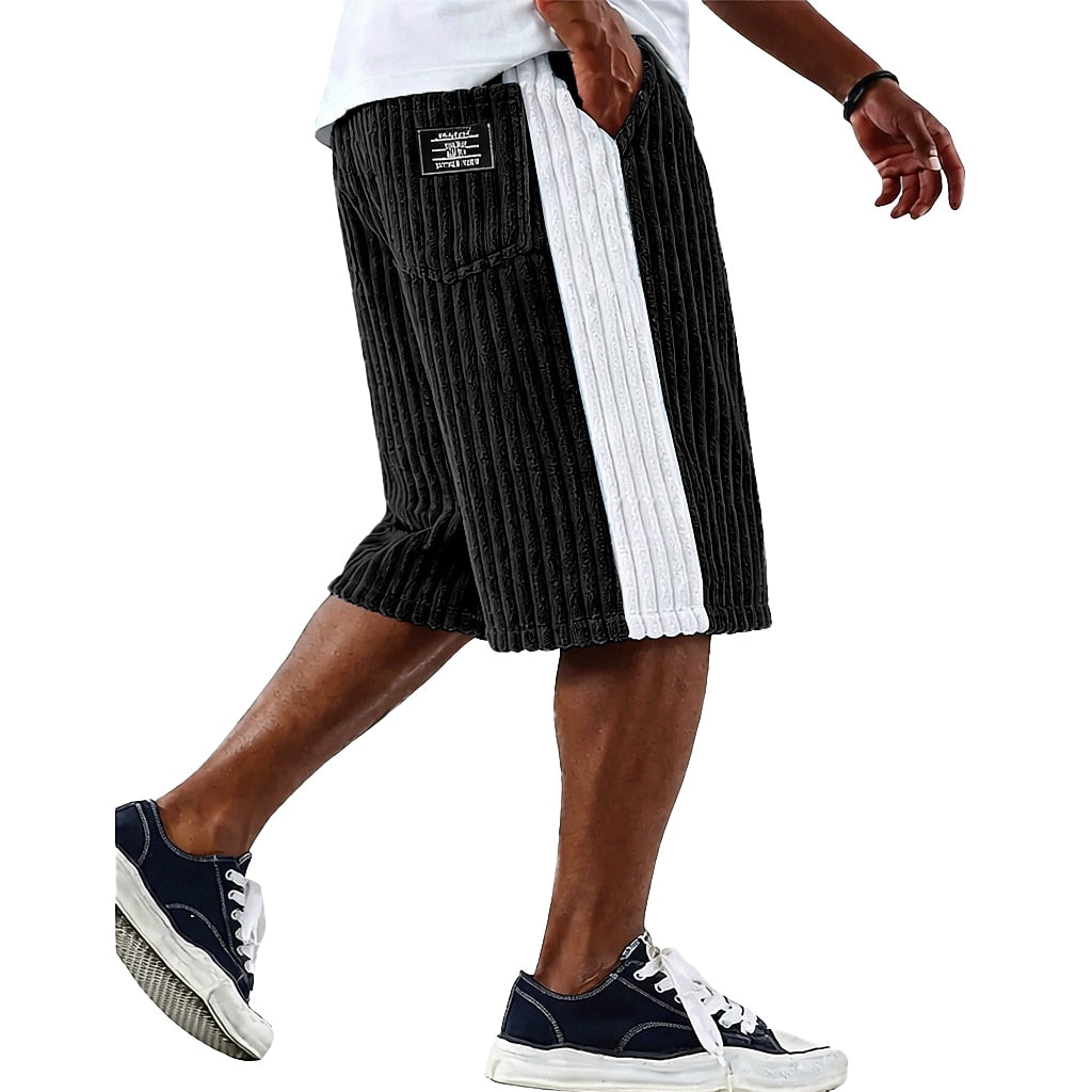 Elastic Waist Corduroy Shorts