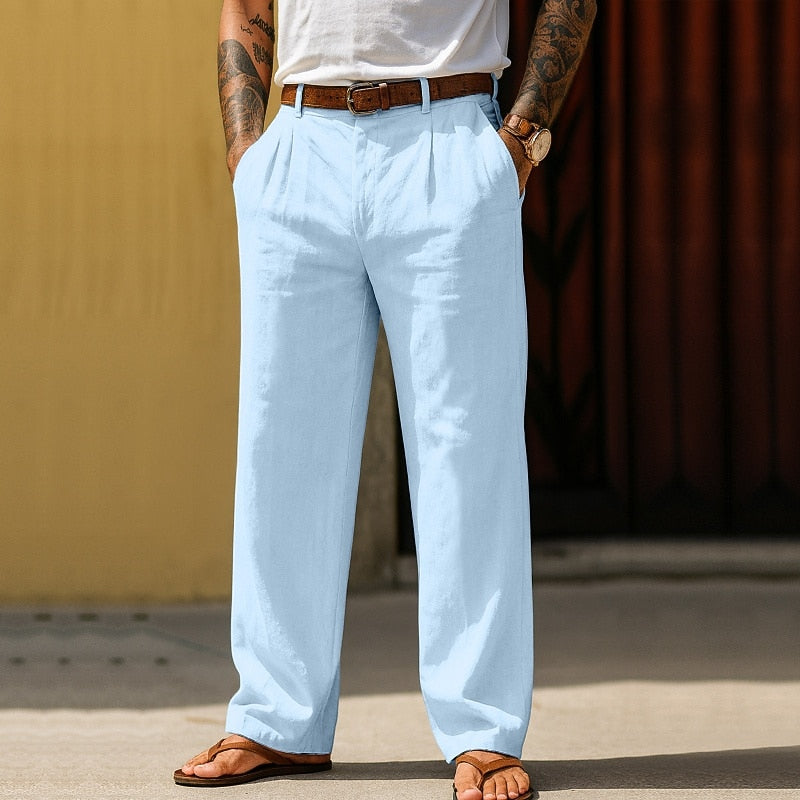 Men's Cotton Linen Baggy Pants