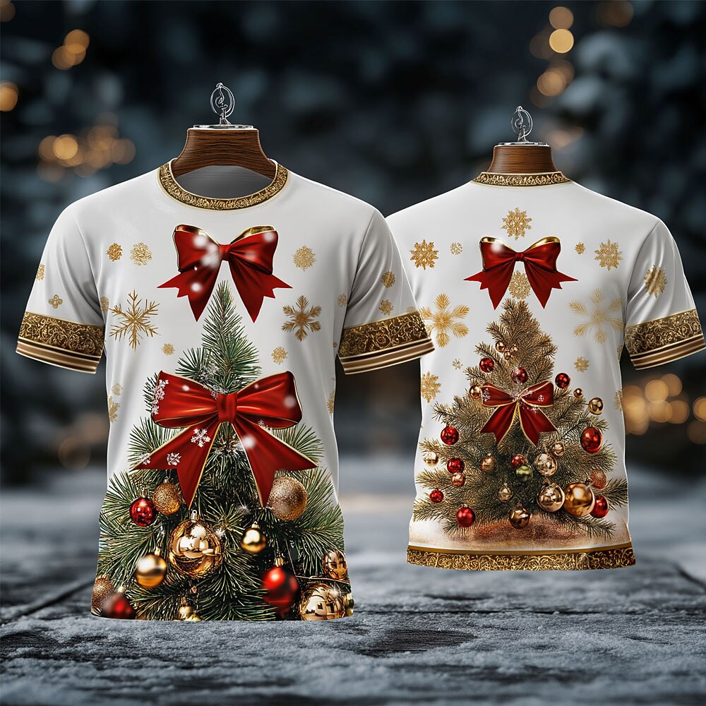 Men's Christmas Tree Snowflake Costume Tee
