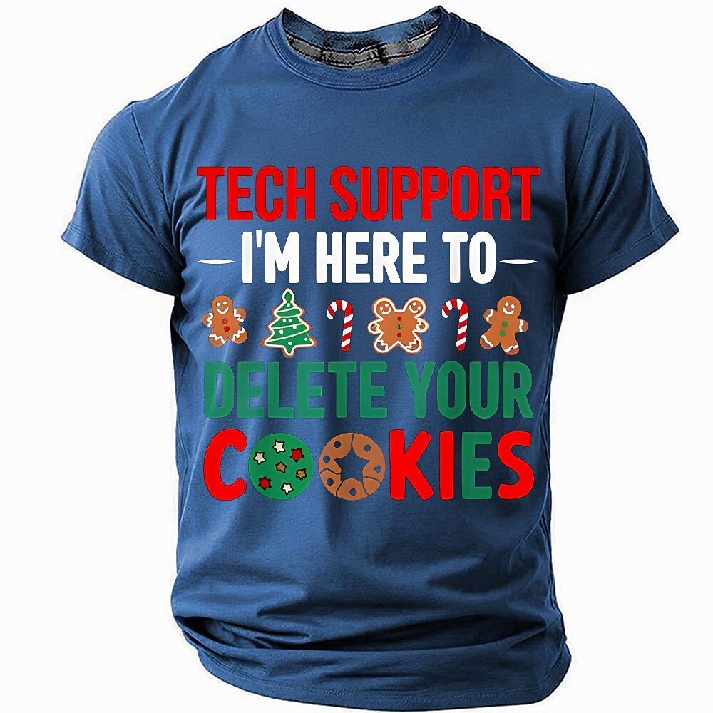 Christmas Tech Support Cookie Humor Tee