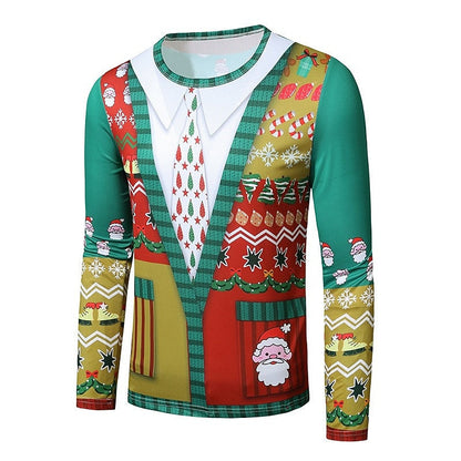 Men's Graphic Christmas Pattern Tee