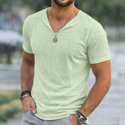 Summer Linen V-neck Tee