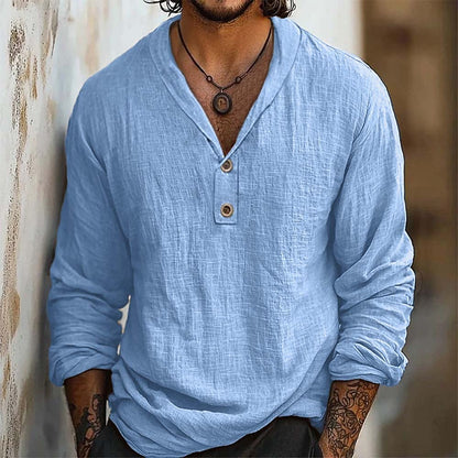 Vintage Cotton Linen Shirt - Soft & Breathable