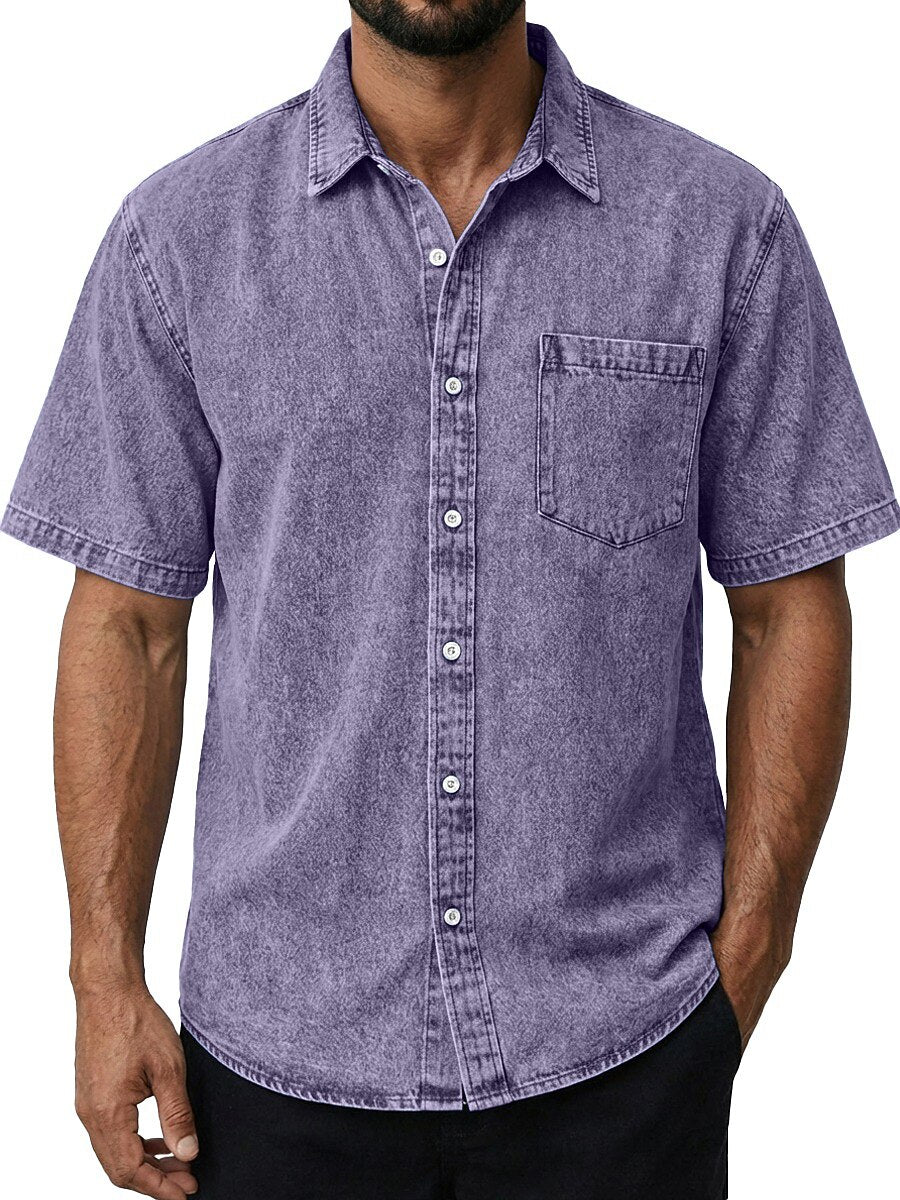 Vintage Washed Cotton Pocketed Shirt