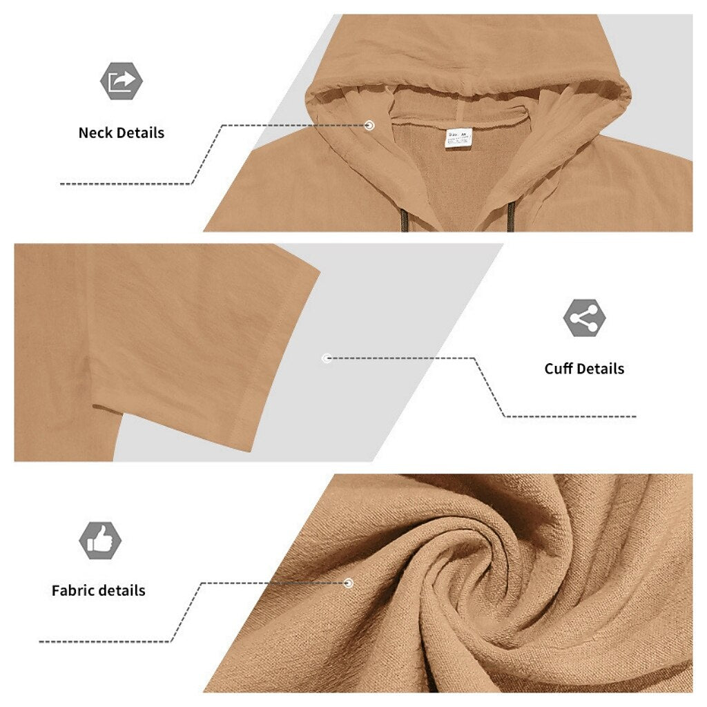 Men's 2-Piece Linen Set-Shirt and Shorts