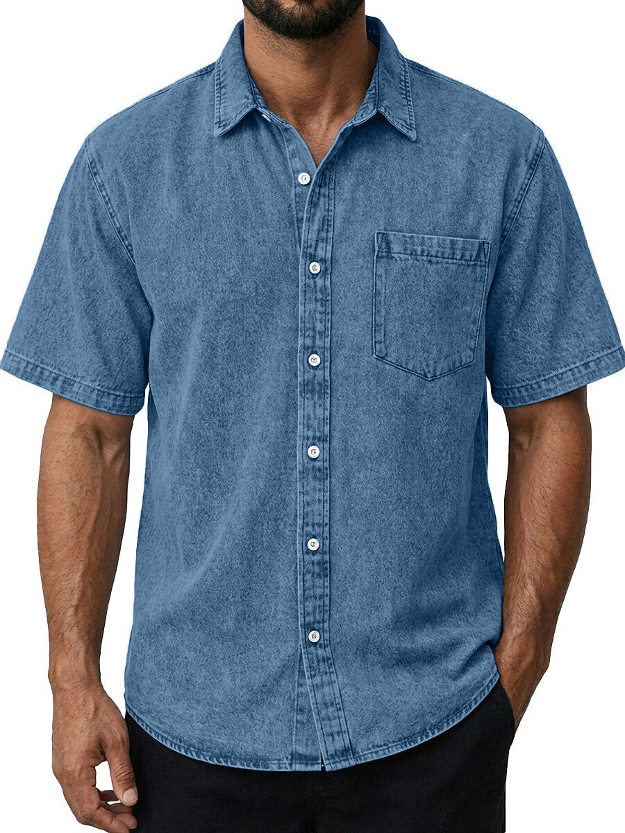 Vintage Washed Cotton Pocketed Shirt