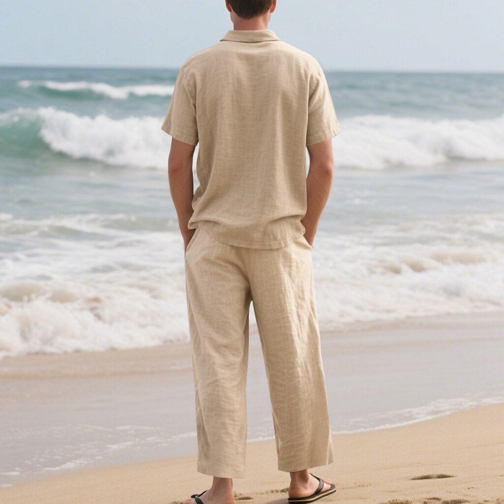 Cotton Linen Set-Shirt and Pants