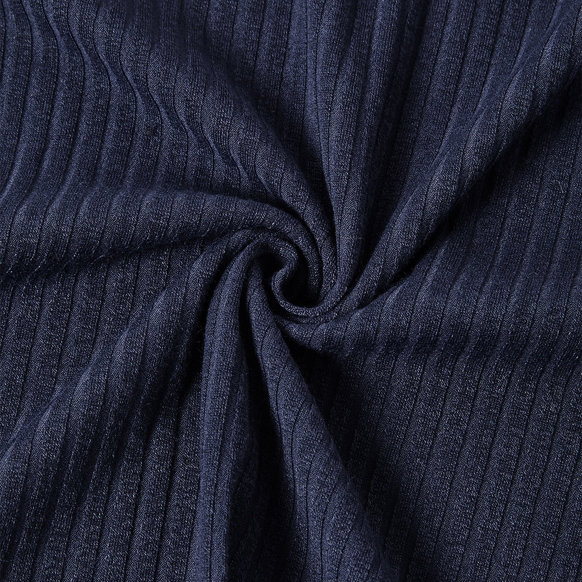 Ribbed Knit Polo Shirt-Modern Color‑Block