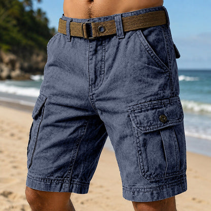 Broken-in Cotton Pocketed Cargo Shorts