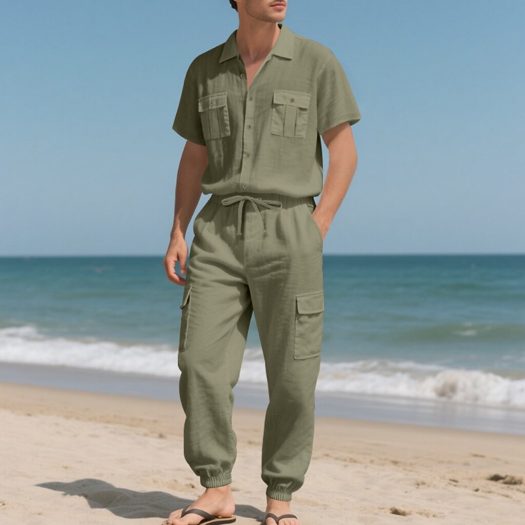 Cotton Linen Set-Shirt and Pants