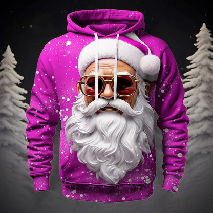 Santa Christmas Outdoor 3D Graphic Hoodie
