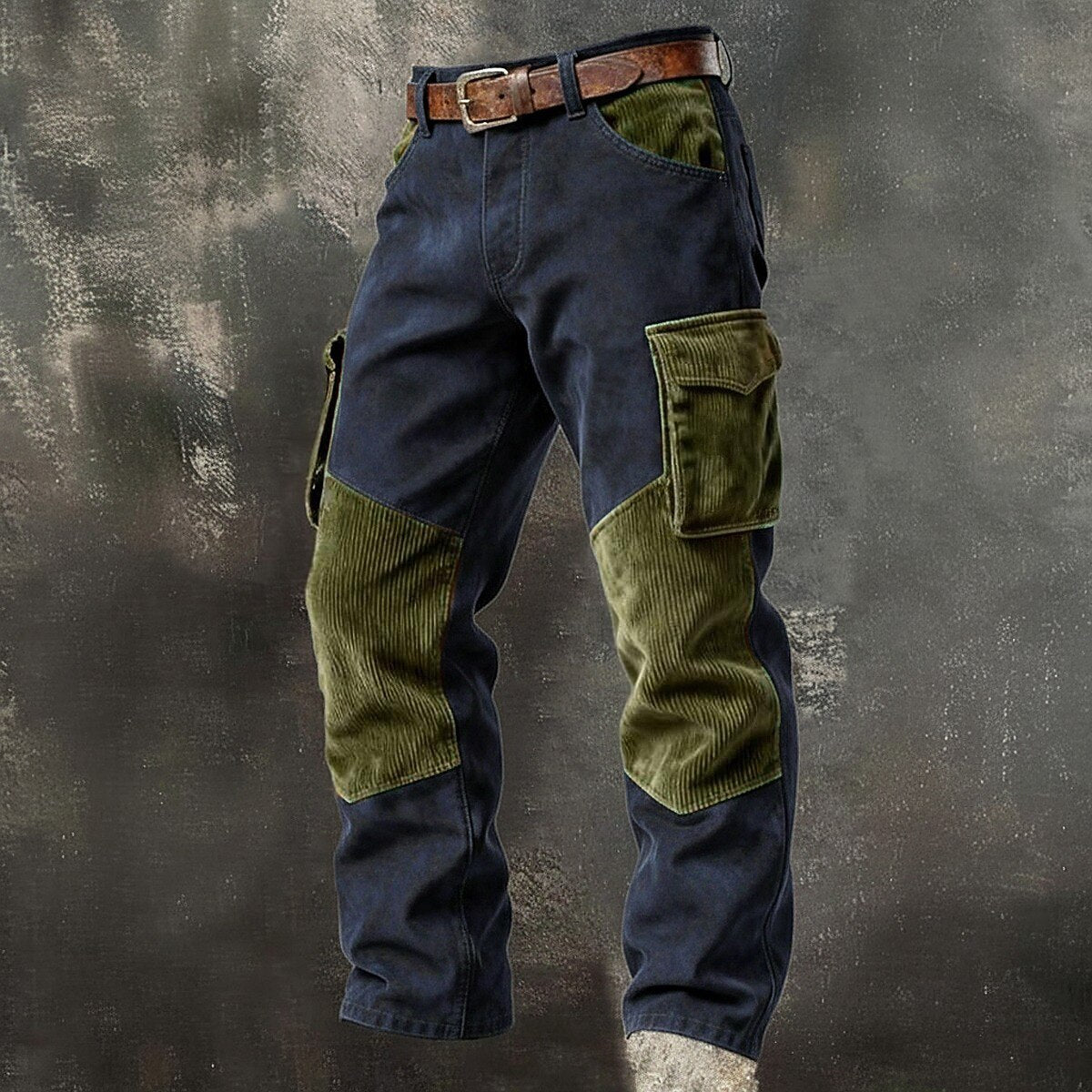 Pocketed Corduroy Cargo  Pants